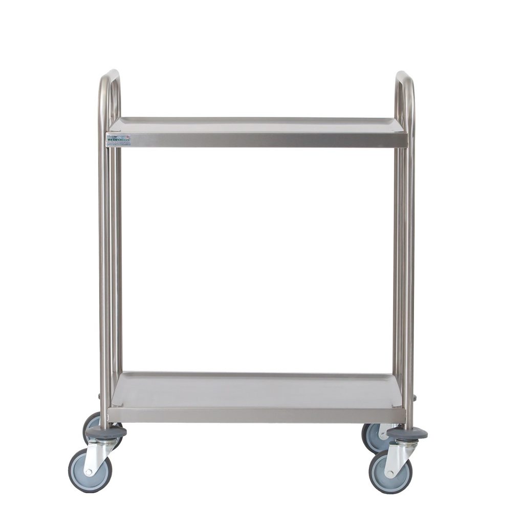 Stainless Steel 2 Tier Trolley Small - Bedford Shelving Ltd