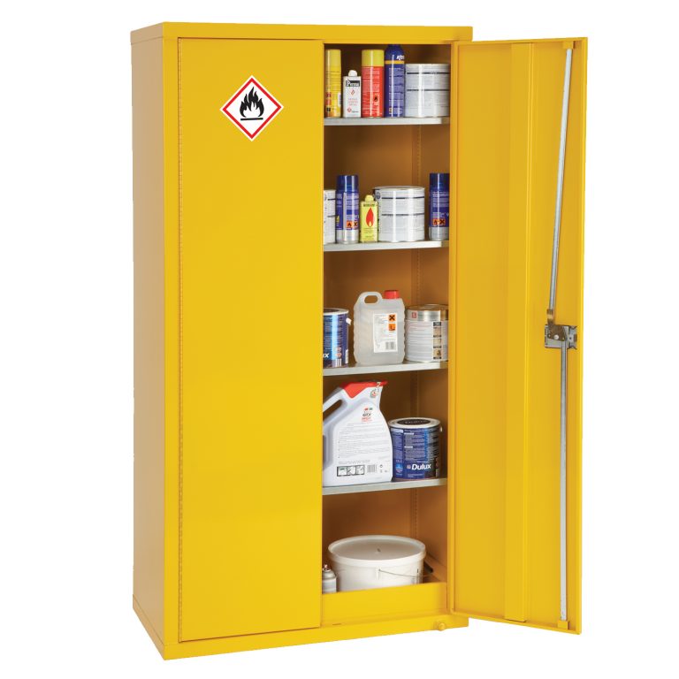 Yellow Heavy Duty Chemical / Hazardous Storage Cabinet - Bedford ...